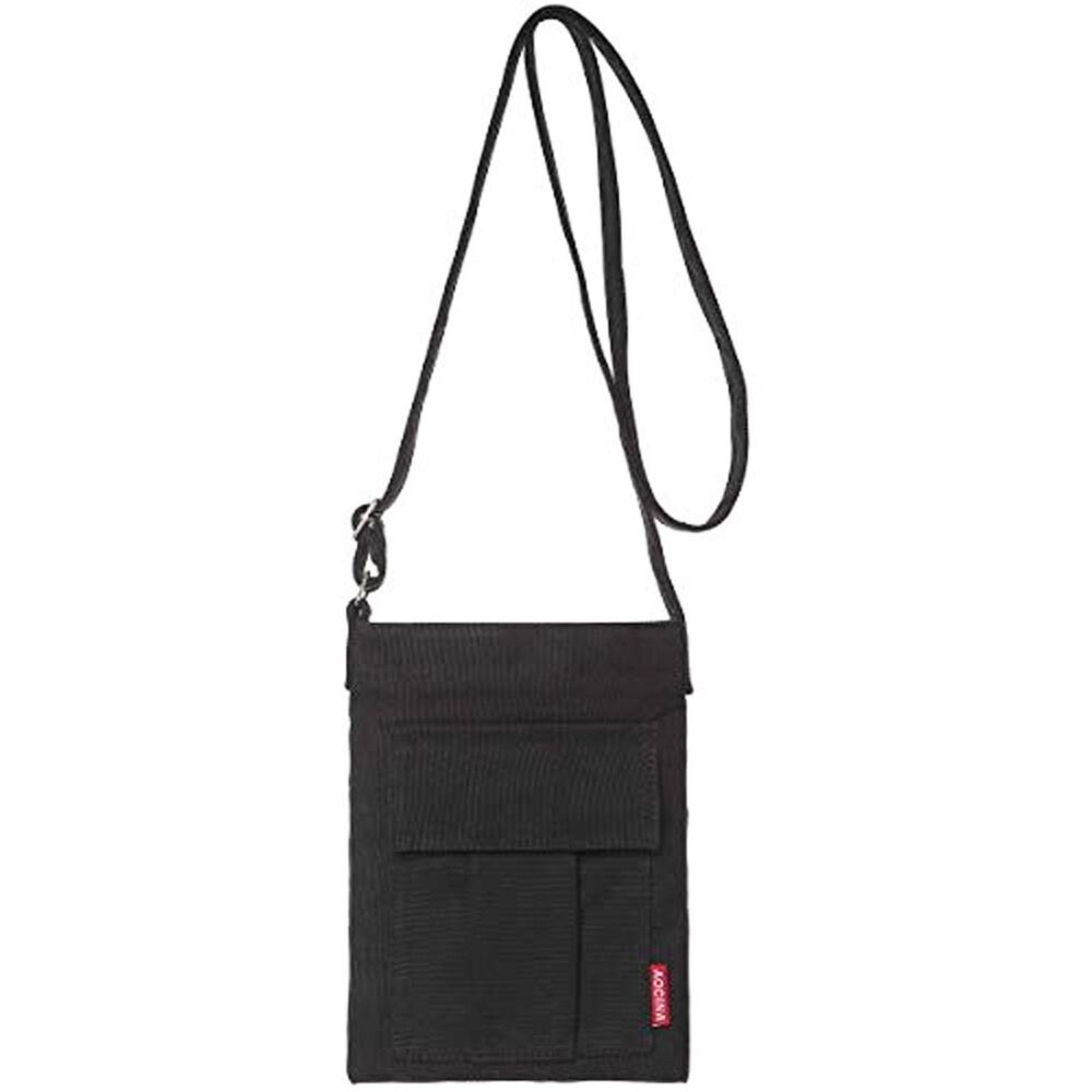Black Canvas Tote Bag with Zipper Closure – Durable Everyday Carryall 9"